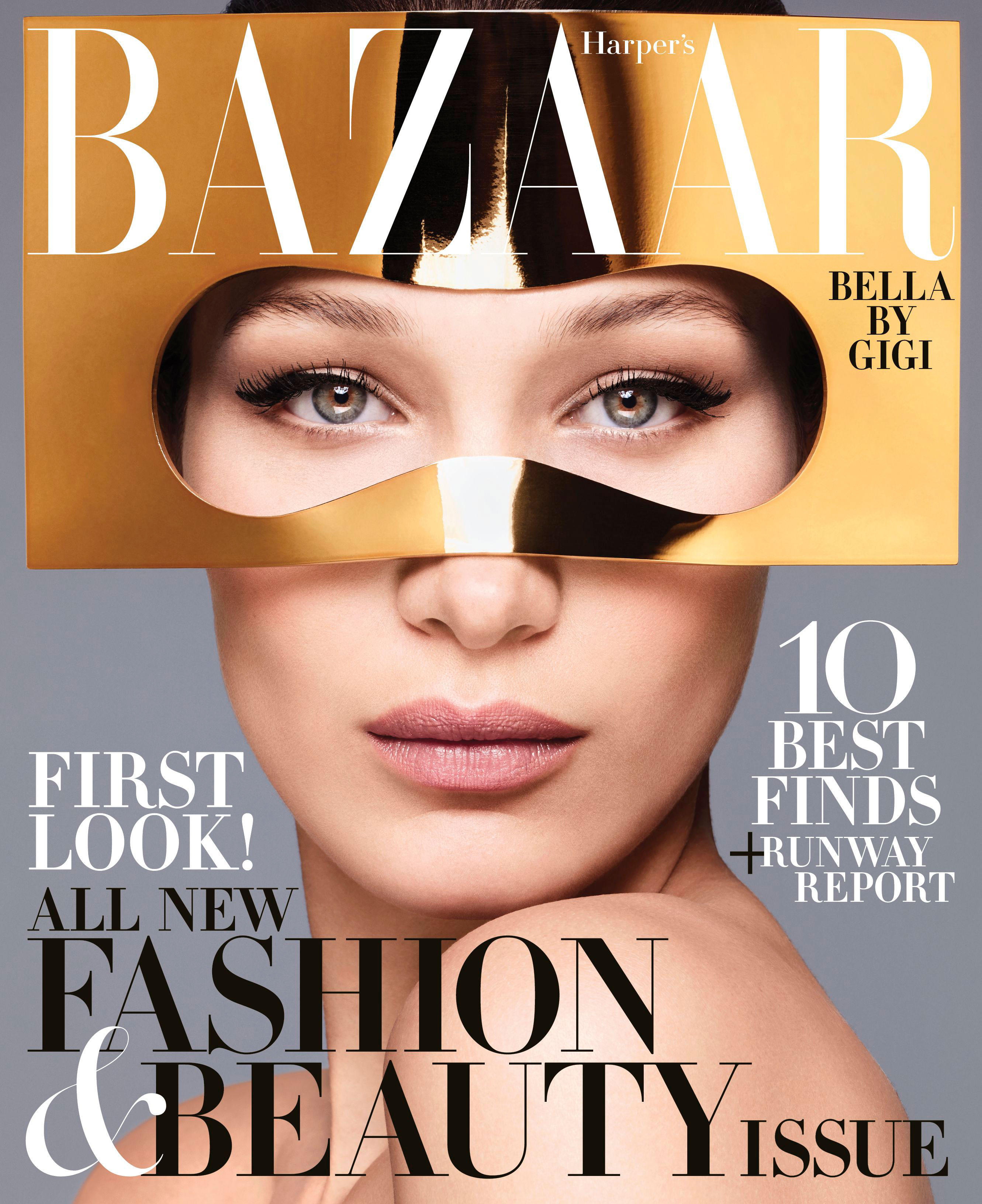 Bella Hadid é capa e recheio da edição de junho/julho da Harper's Bazaar norte-americana - Foto: Divulgação