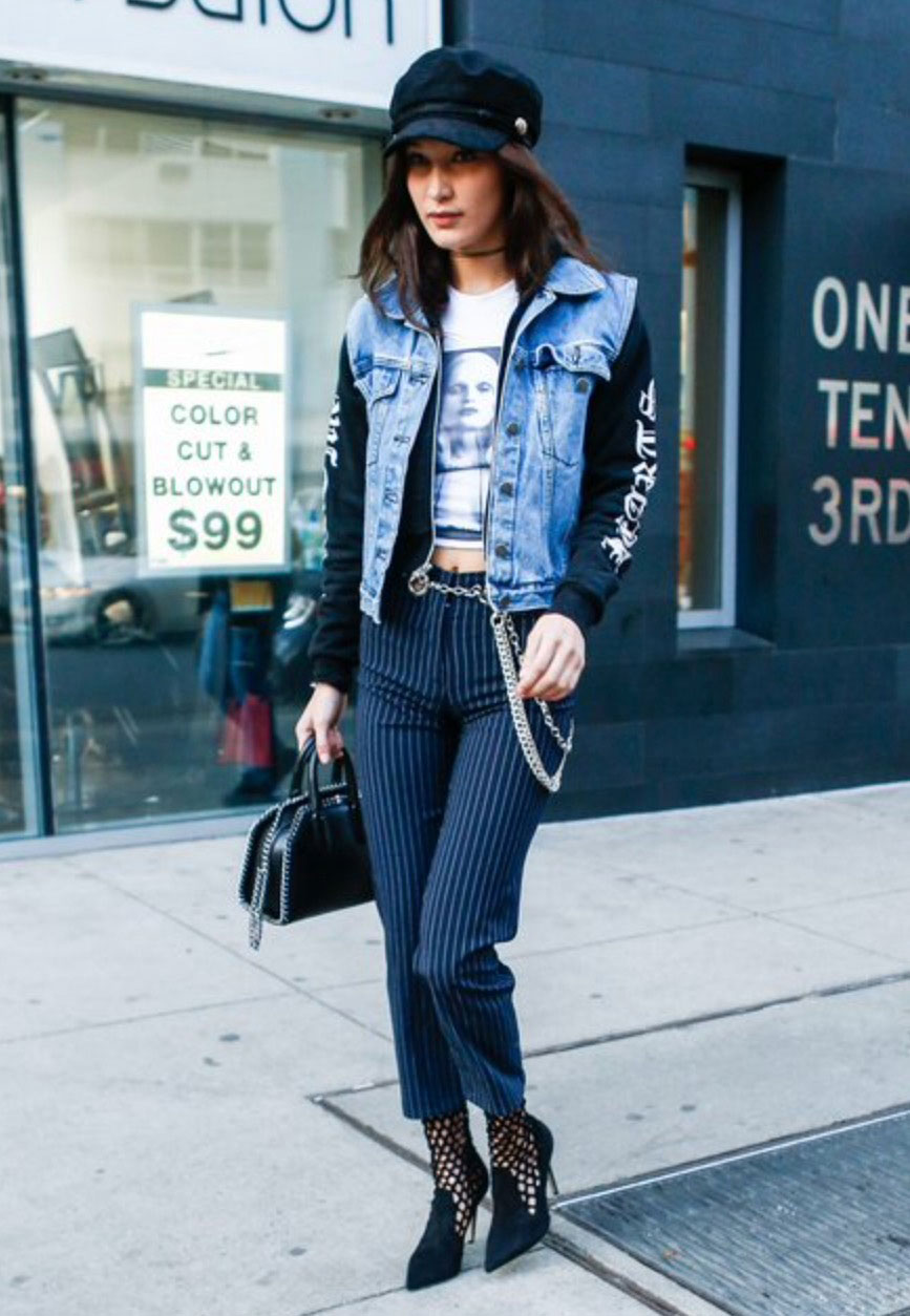 Bella Hadid: modelo similar aos usados pela turma do skate - Foto: Reprodução/Instagram