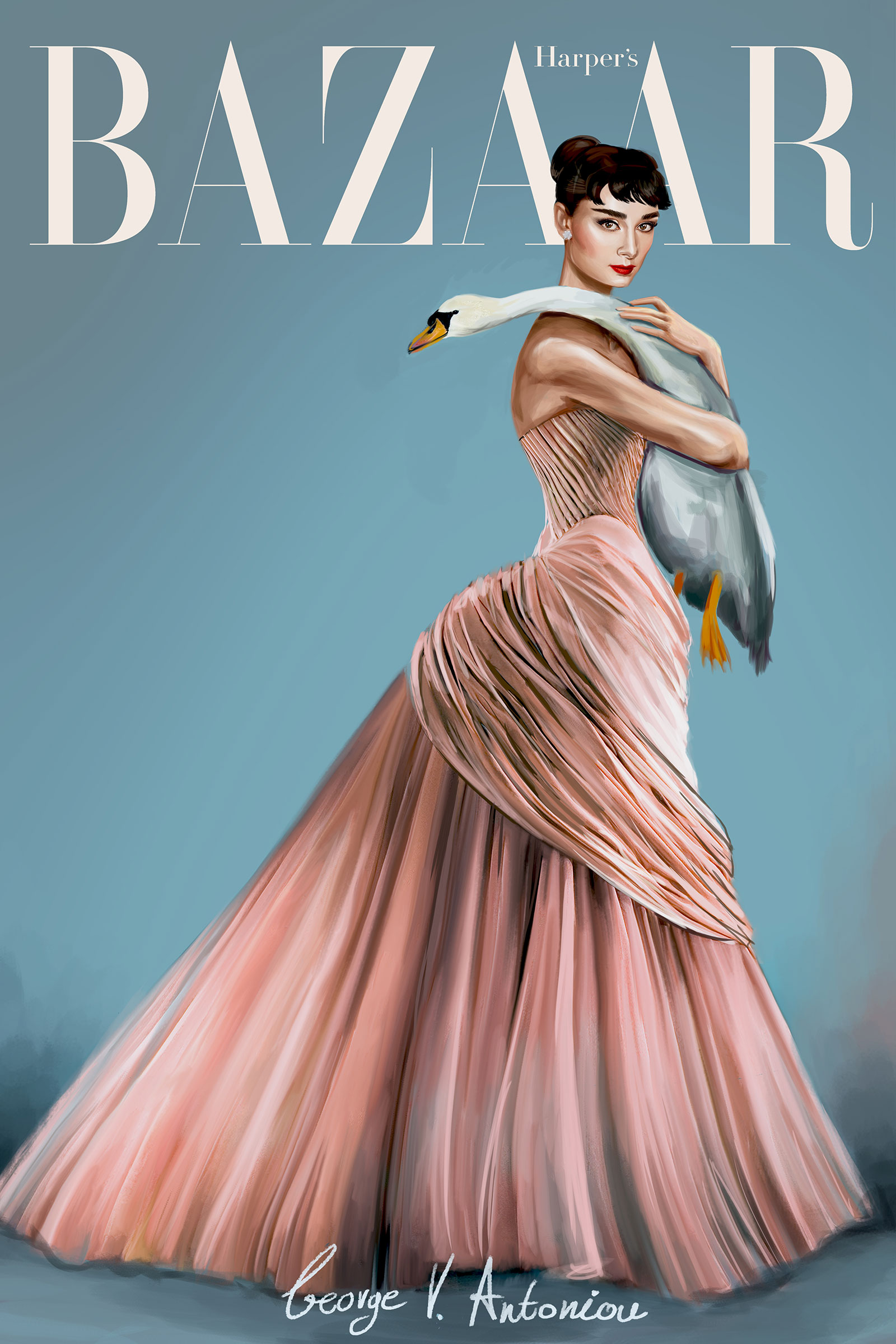 Capa-editorial fictícia com ilustração de George V. Antoniou em 2015