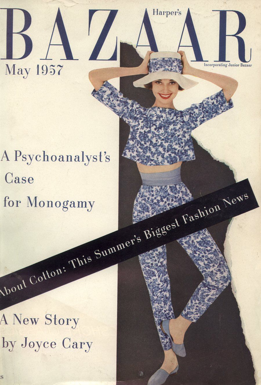 Audrey Hepburn para Richard Avedon na capa da Harper's Bazaar USA, em Maio de 1957