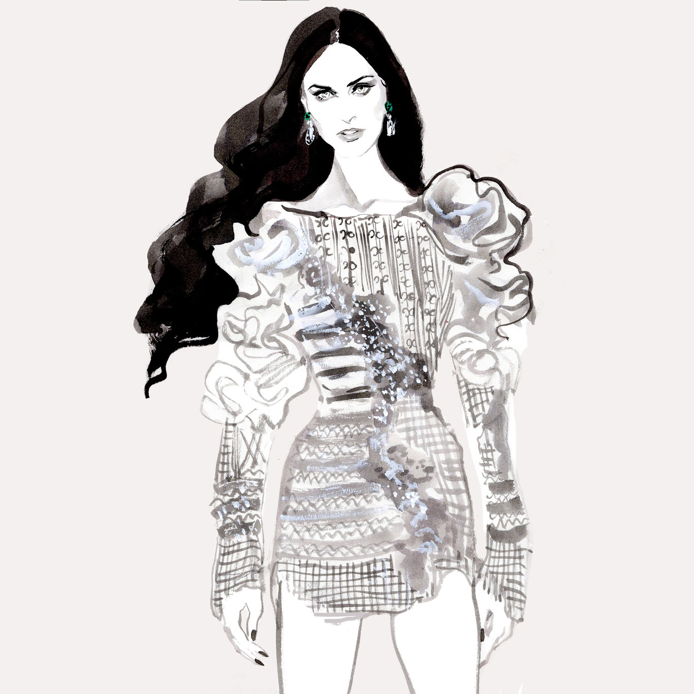 Demi Moore de Balmain - Foto: Divulgação