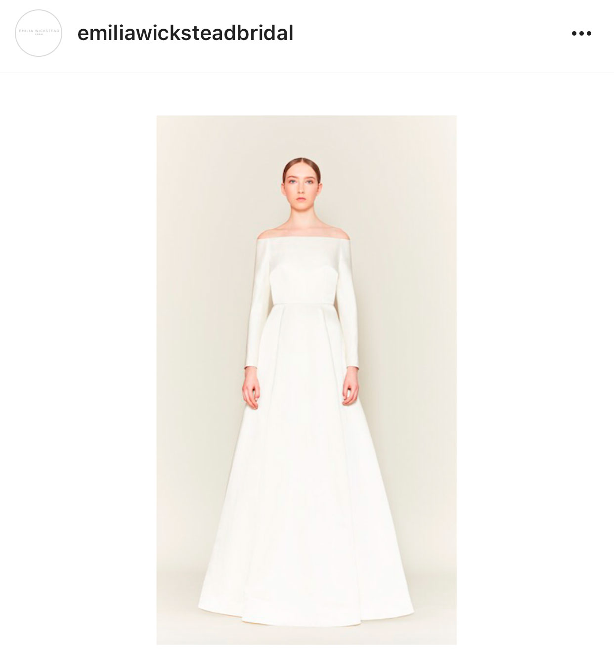 Vestido da mais recente coleção da grife Emilia Wickstead Bridal - Foto: Reprodução/Instagram