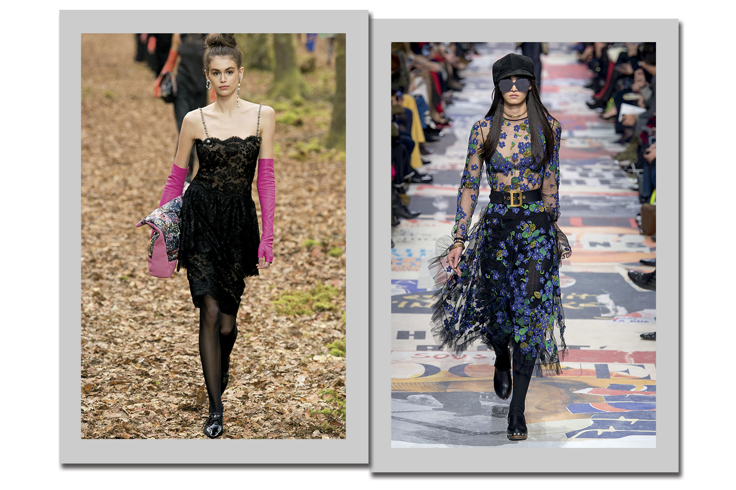 Chanel (à esquerda) e Dior (à direita) - Fotos: Getty Images