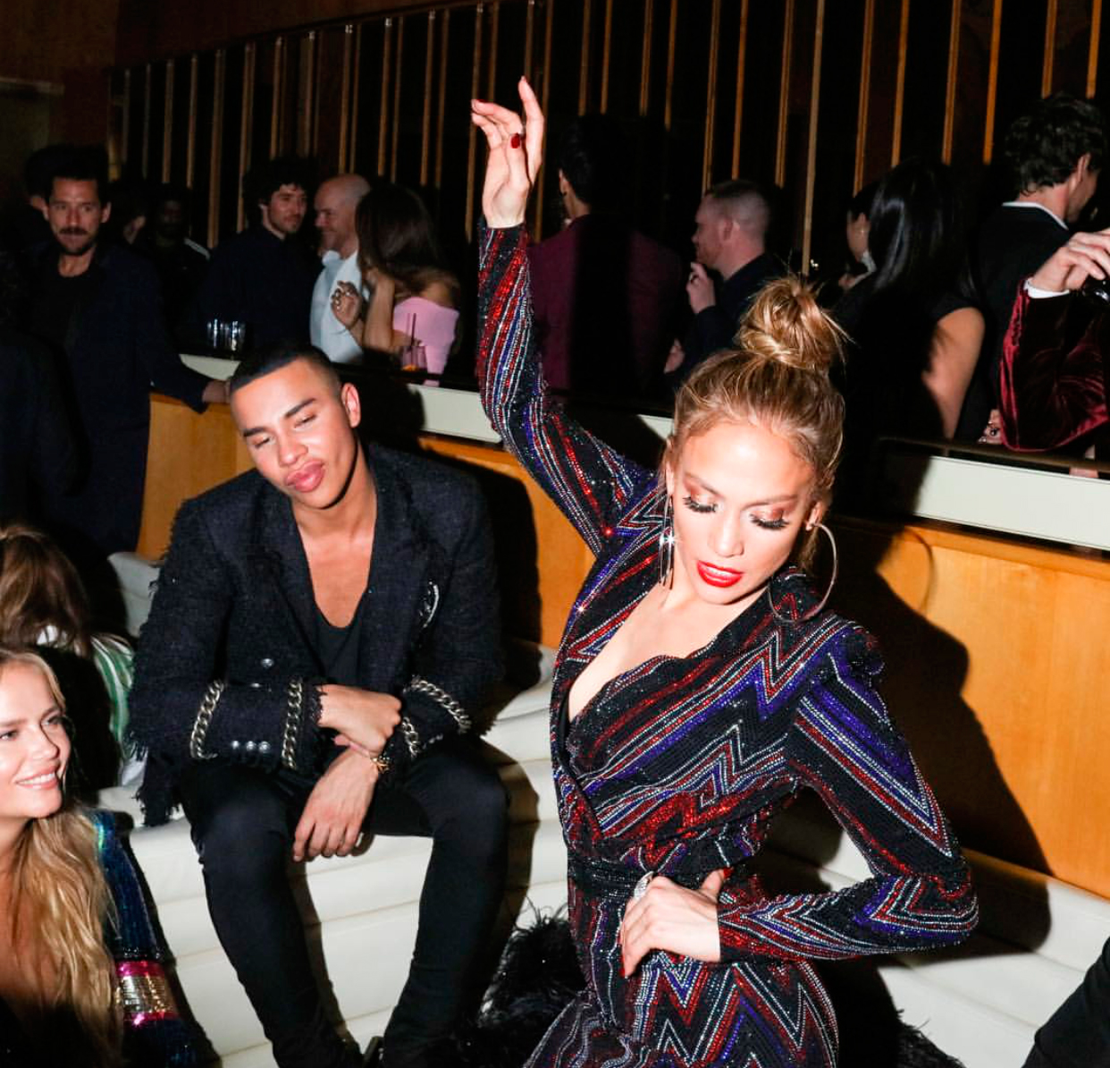 Jennifer Lopez com Olivier Rousteing - Foto: Reprodução/Instagram