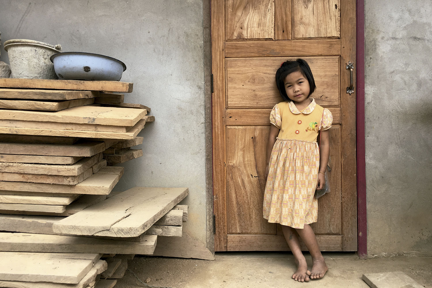 Menina registrada em um vilarejo do povo hmong, às margens do Rio Mekong - Foto: Arquivo Pessoal