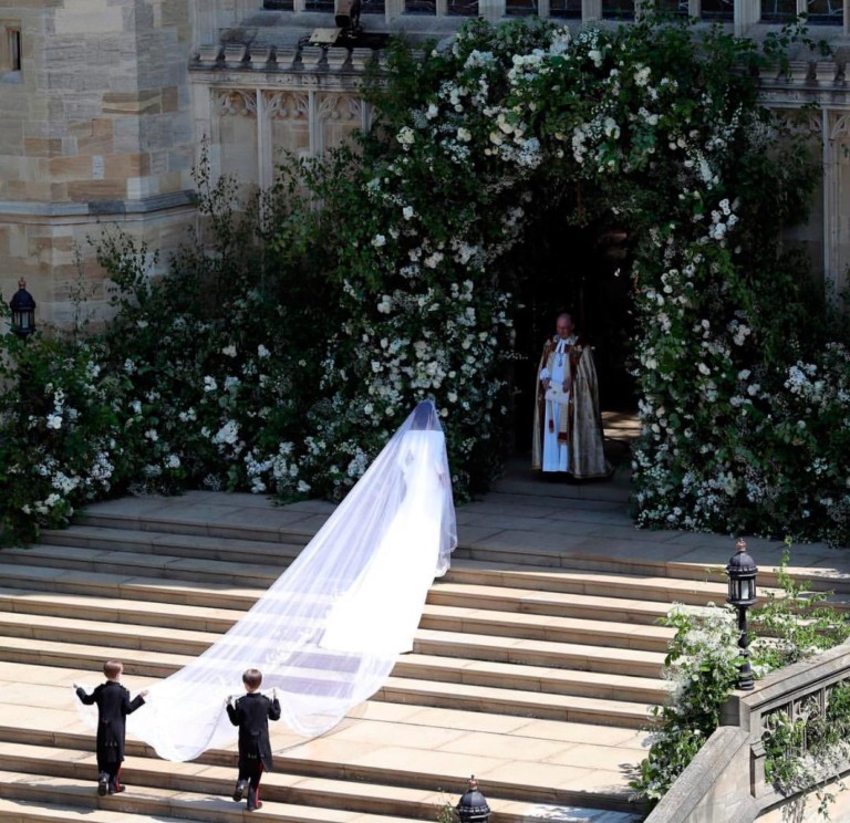 Meghan Markle chegando à capela de Windsor - Foto: Getty Images