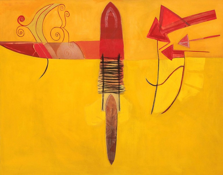 Queimada (2016), pintura de Denize Torbes - Foto: Divulgação
