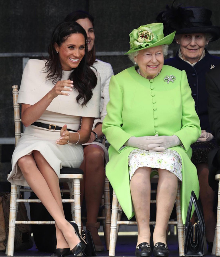 Meghan Markle ao lado da rainha Elizabeth II - Foto: Reprodução/Instagram