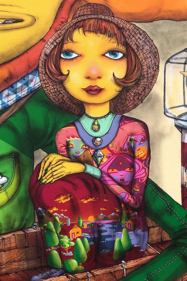 Delicadeza e surrealismo marcam novo mural de Osgemeos. em Düsseldorf, Alemanha - Foto: Reprodução/Instagram
