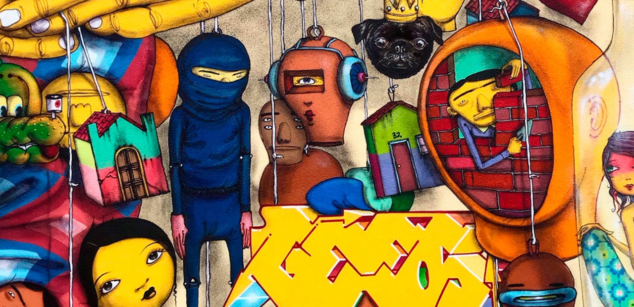 Detalhe do novo mural de Osgemeos. em Düsseldorf, Alemanha - Foto: Reprodução/Instagram