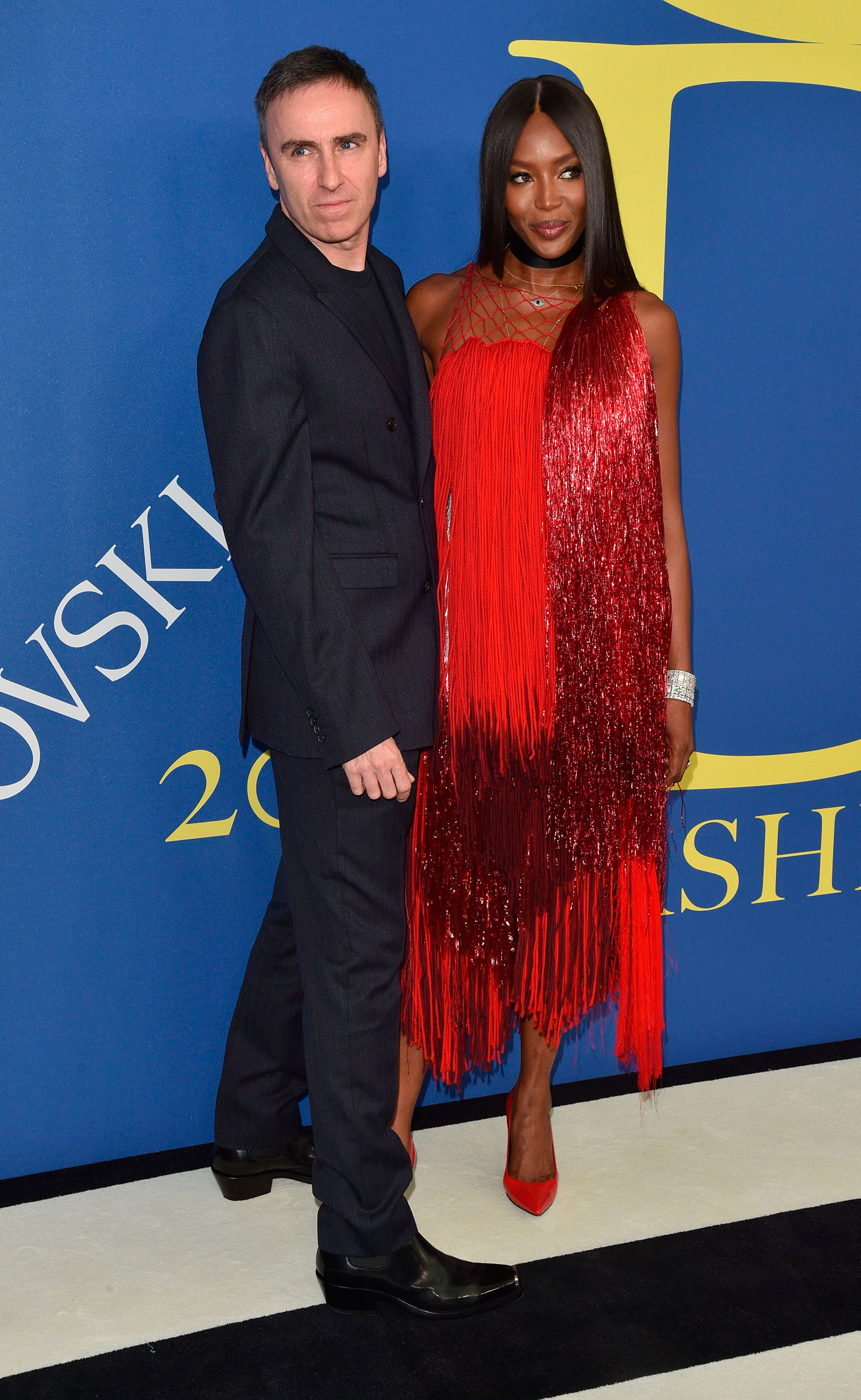 Raf Simons e Naomi Campbell - Foto: Reprodução/WWD