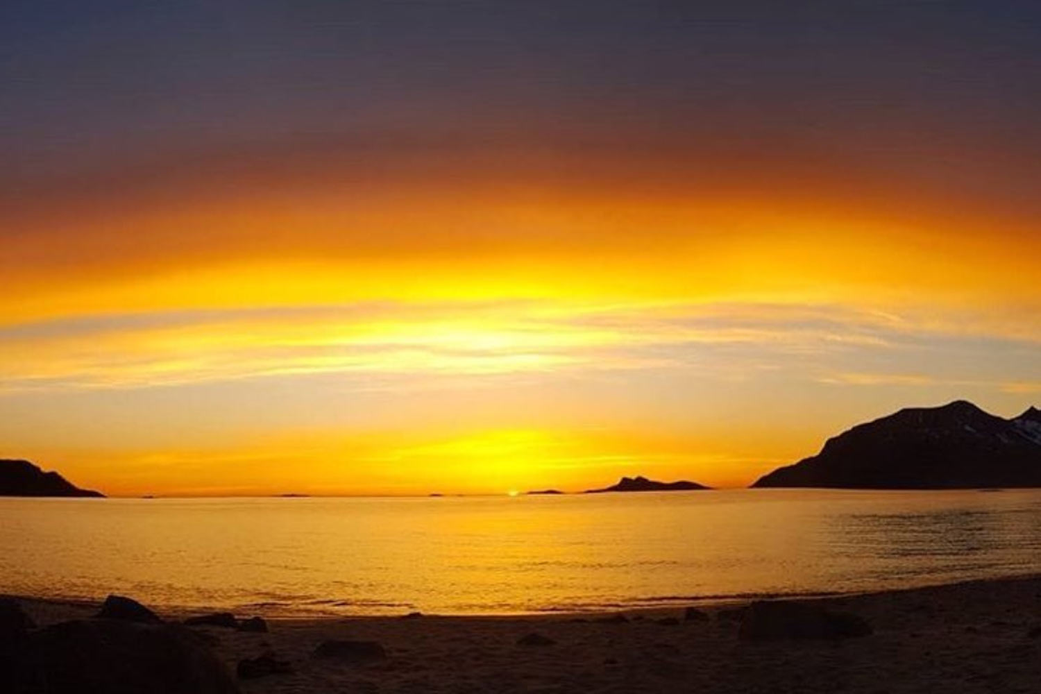 Pôr do sol em Tromso - Foto: Reprodução/Instagram