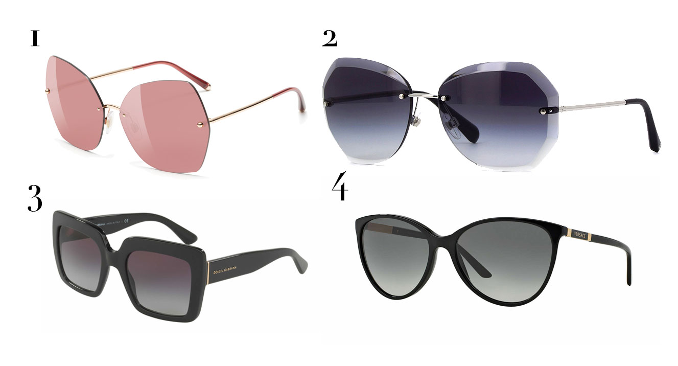1. Dolce & Gabbana; 2 . Chanel; 3. Dolce & Gababana; 4. Versace - Foto: Divulgação
