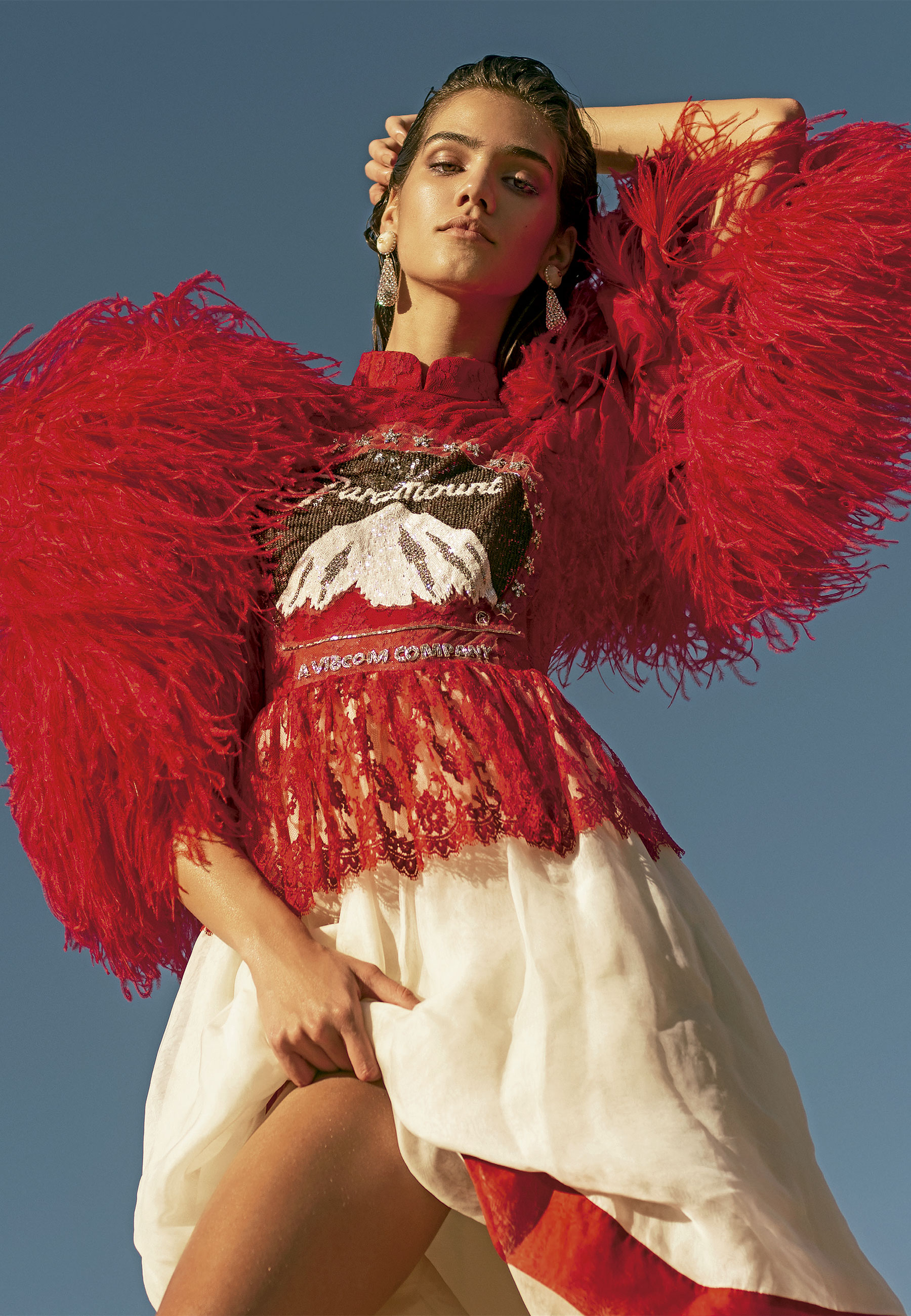 Anna Avila veste Gucci - Foto: Ace Amir, com edição de moda de Filipa Bleck, styling de Brendon Alexander e beleza de Kristen Pulice
