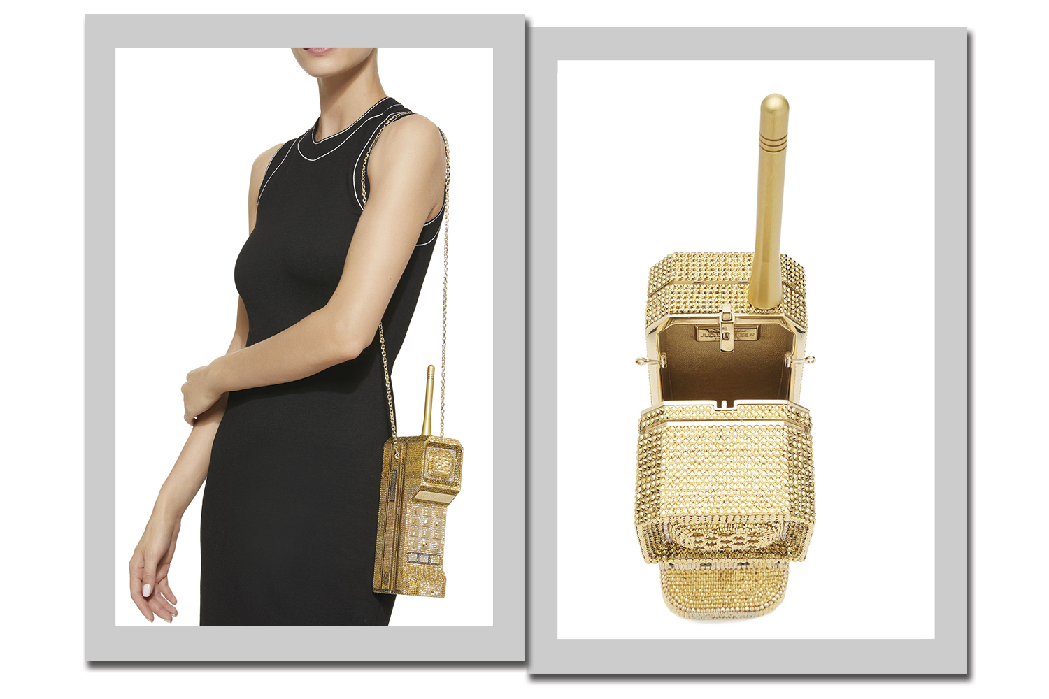 A clutch de Judith Leiber pode ser usada com ou sem correntes - Foto: Divulgação
