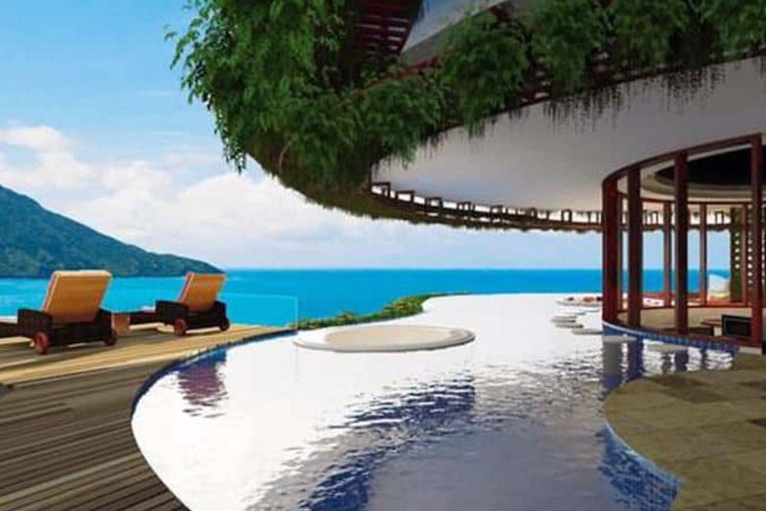 Projeto no resort Jade Sea, na ilha de Santa Lúcia. Foto: Divulgação