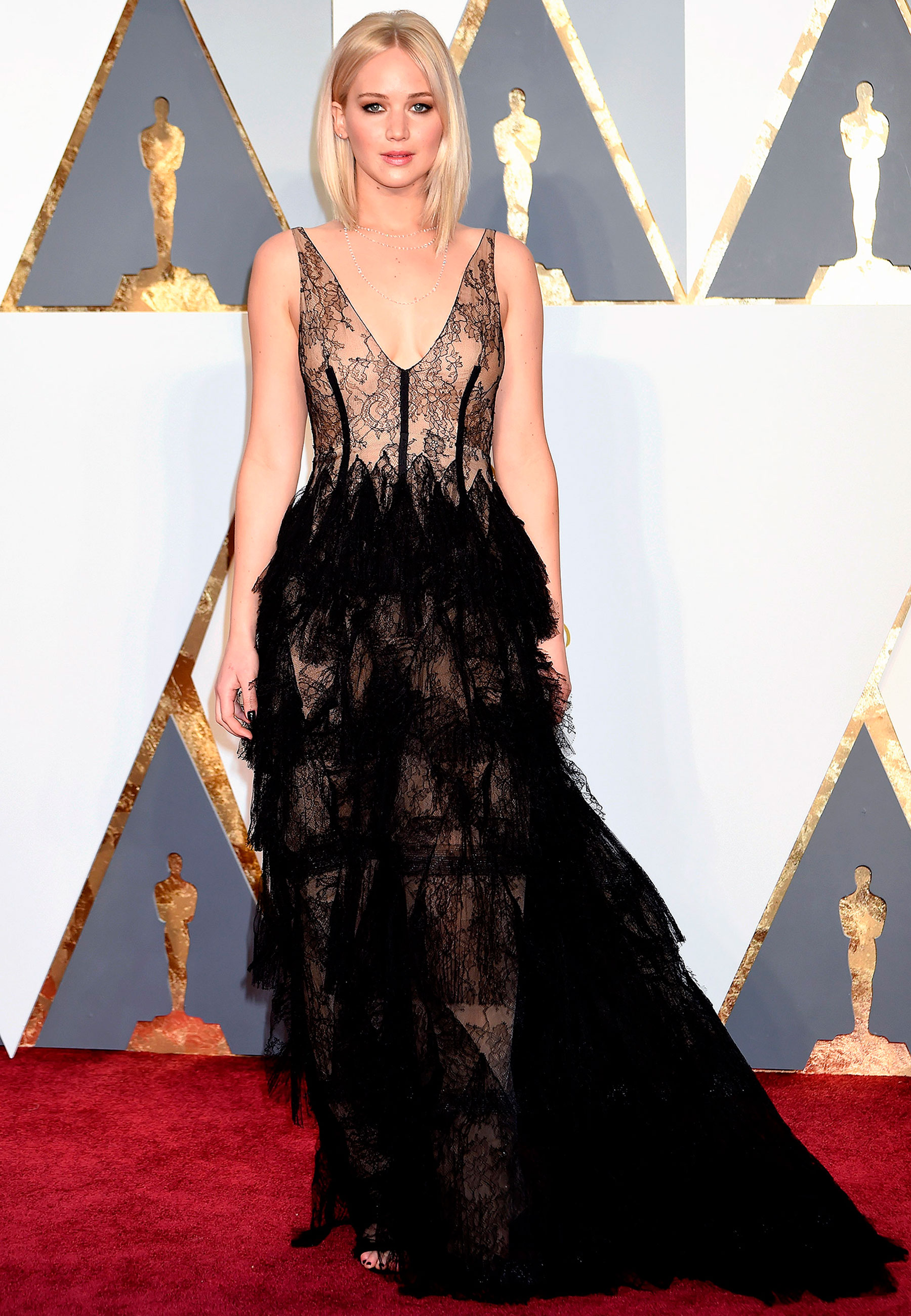 Preto sexy com rendas e transparências, em 2014 - Foto: Getty Images