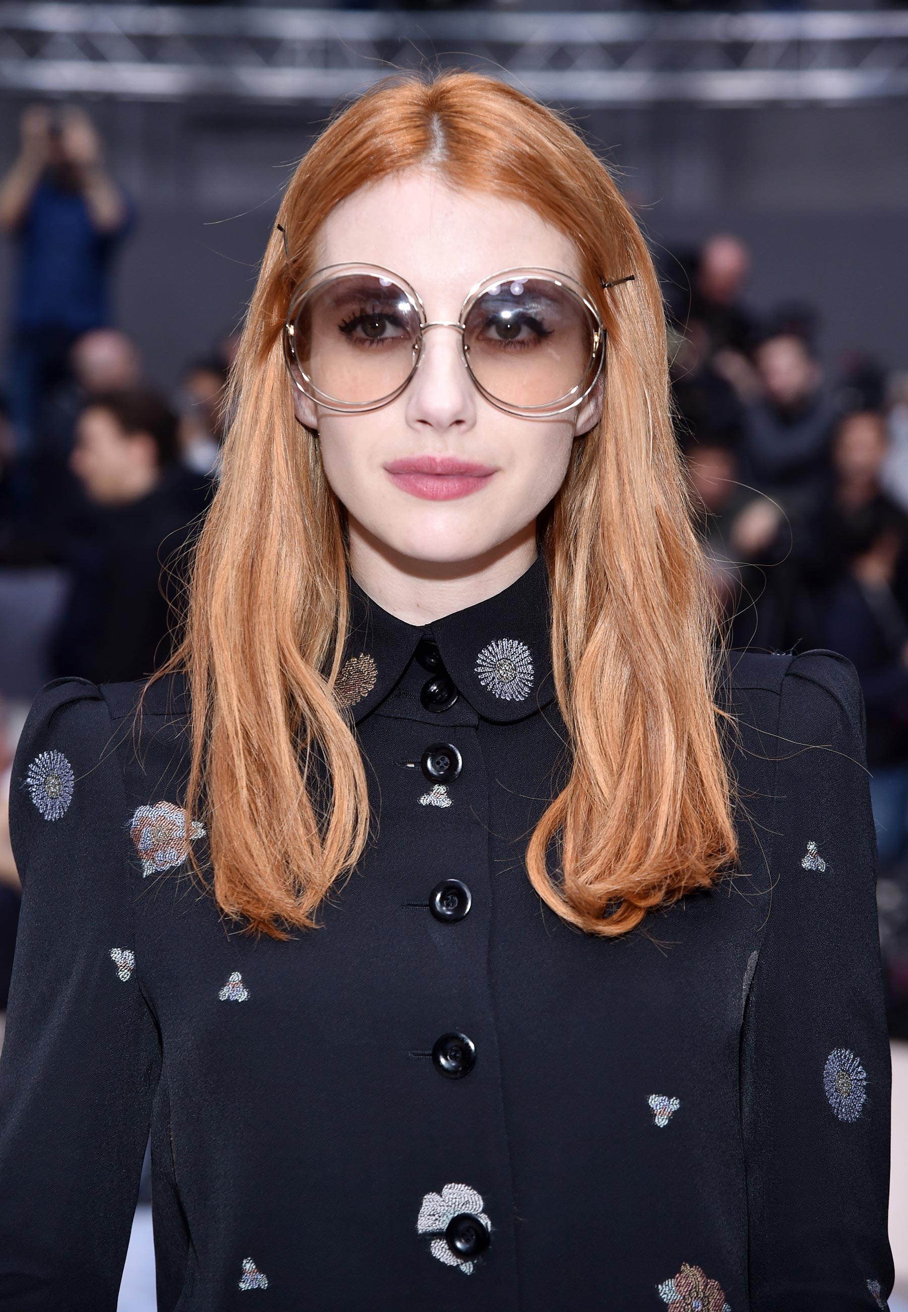 Emma Roberts com o ruivo "cayenne" - Foto: Getty Images