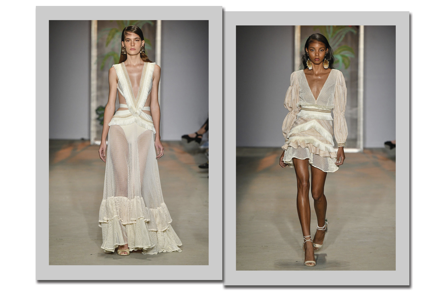 A tela é um dos materiais-chave do verão 2019 da PatBo, em looks totais ou apenas detalhes - Foto: Agência Fotosite