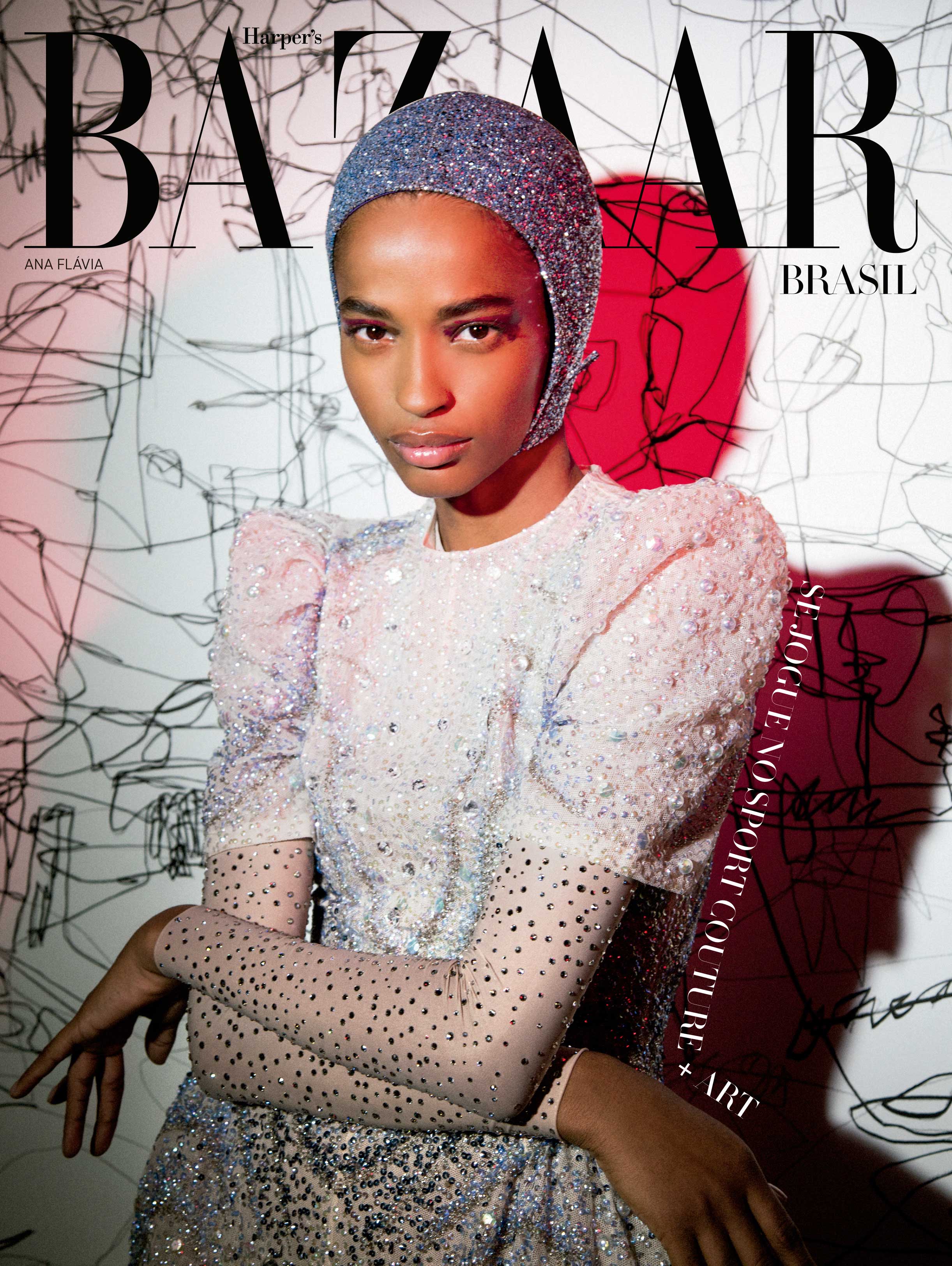 Flávia usa Dior, com foto de Gilad Sasporta, edição de moda de Filipa Bleck, styling de Laura Marciano, cabelo de Shay Hâlâly Ziv e maquiagem de Meyloo