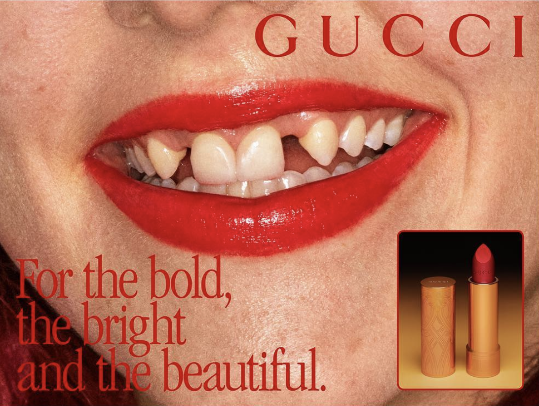 Campanha da coleção de batons da Gucci, "Rouge à Lèvres Satin" - Foto: Reprodução/Instagram 