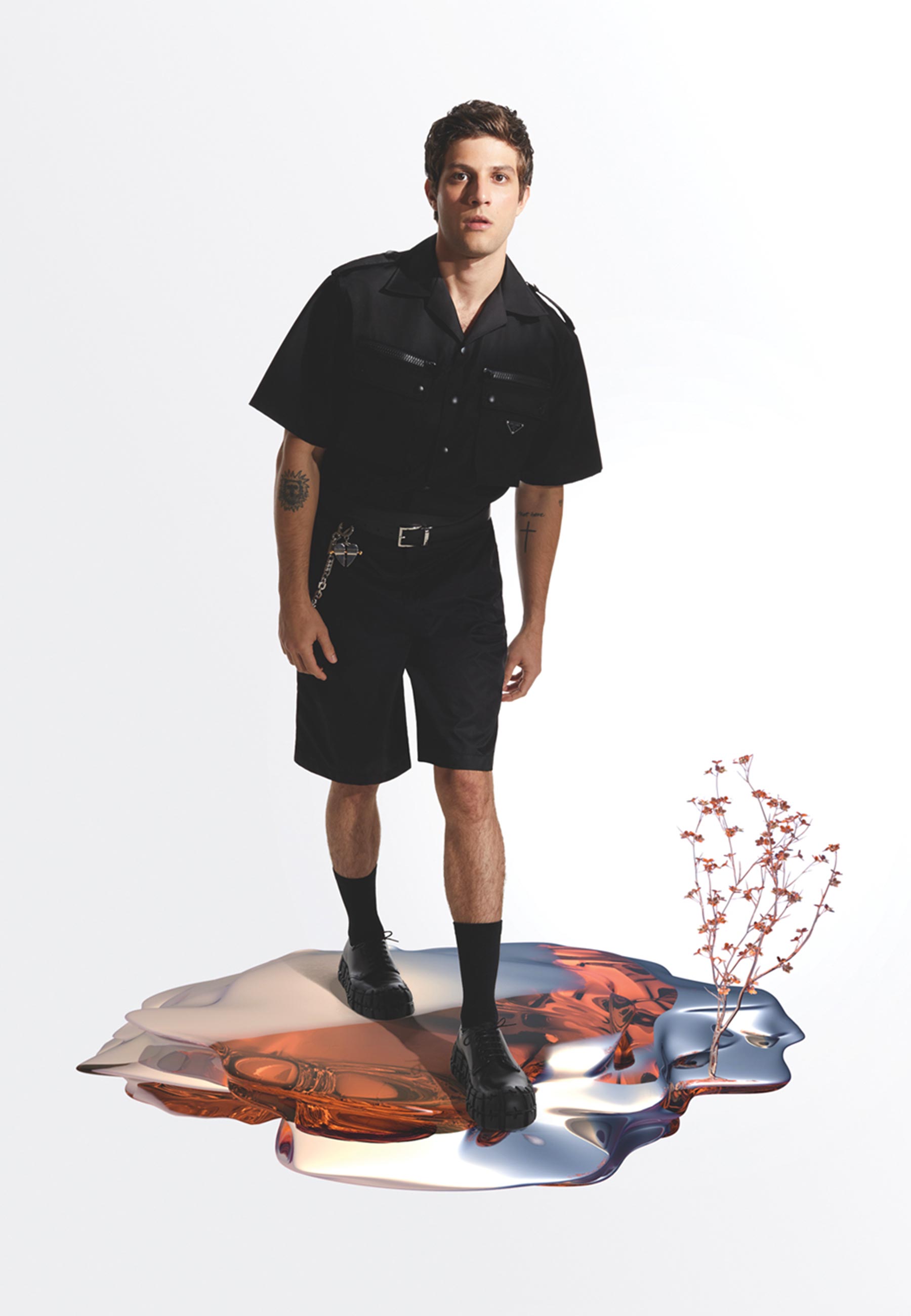 Foto: Maltchique, com edição de moda Rodrigo Yaegashi, styling de Michael Vendola, beleza de Leiege Wisnievski, tratamento de imagem de André Kawa, artista 3D Airton Groba e apoio Thinkers e Locadora 3T