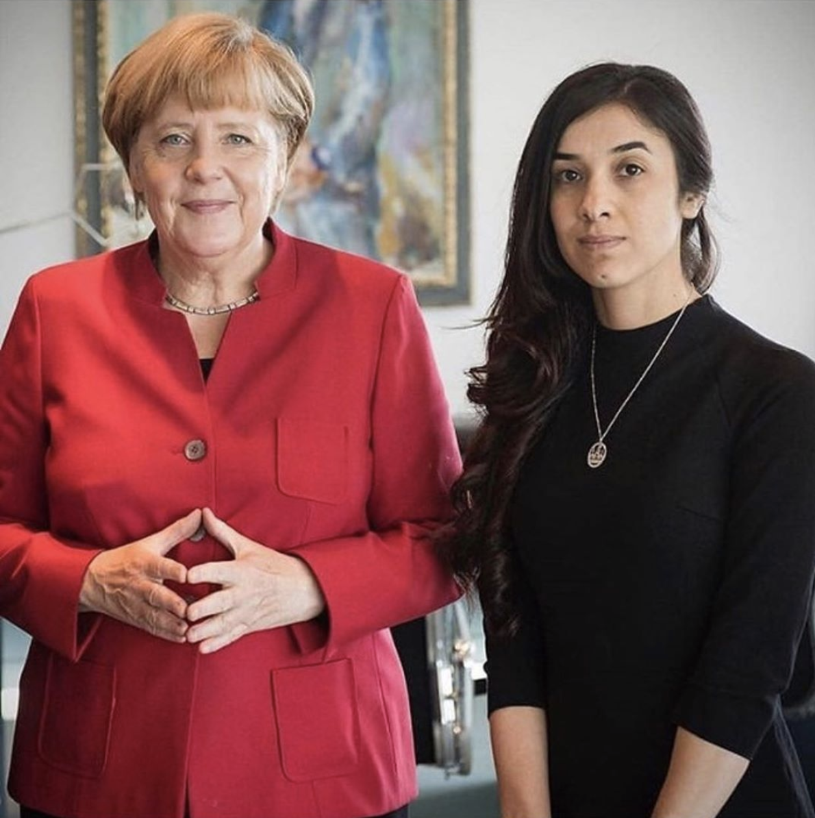 Angela Merkhel e Nadia Murad - Foto: Reprodução/Instagram/@nadia_murad_taha