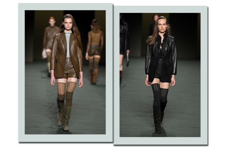 Linhas verticais invadem a passarela da Hermès