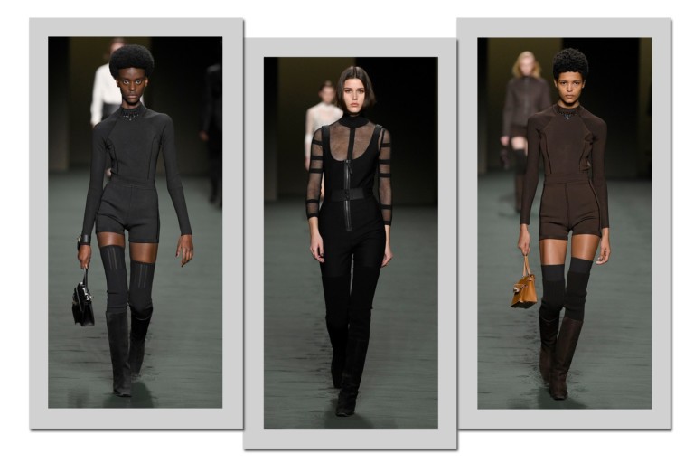 Linhas verticais invadem a passarela da Hermès