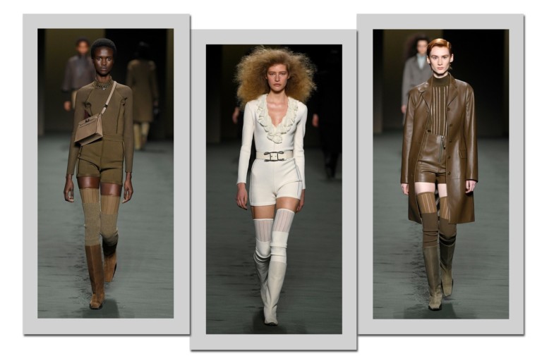 Linhas verticais invadem a passarela da Hermès