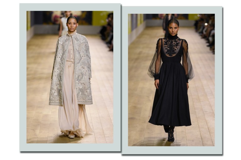 Dior: Bordados e arte de Olesia Trofymenko dominam desfile de alta-costura 