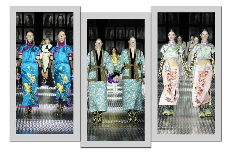 Gucci questiona cópia e identidade em desfile protagonizado por gêmeos