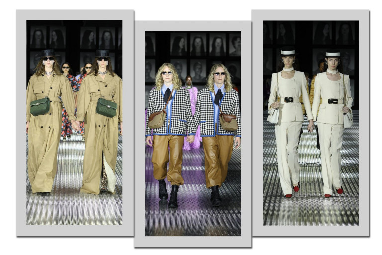 Gucci questiona cópia e identidade em desfile protagonizado por gêmeos