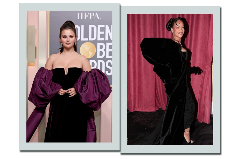 Celebridades apostam em vestidos esculturais para o Golden Globes