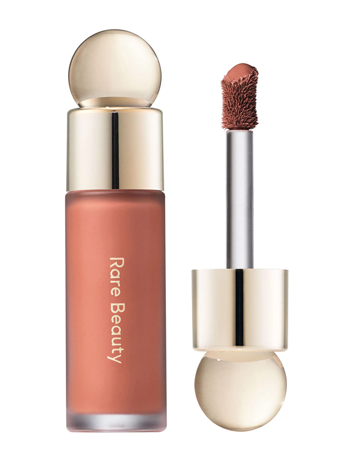 Blush Líquido Virtue, Rare Beauty | Muito confortável no rosto, o produto espalha facilmente