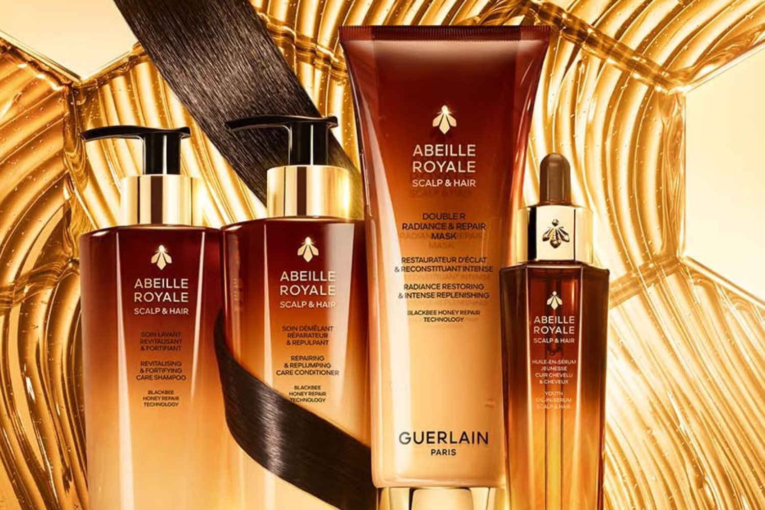 Linha capilar Abeille Royale da Guerlain | Foto: Divulgação