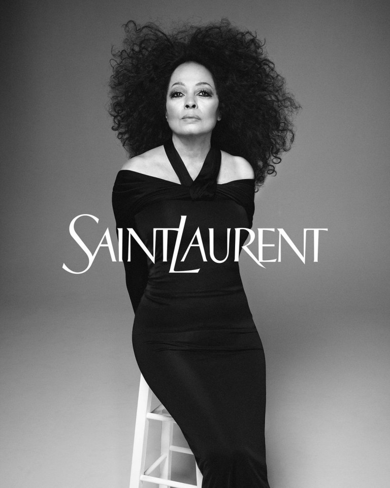 Diana Ross para Saint Laurent | Foto: Reprodução / Instagram @ysl