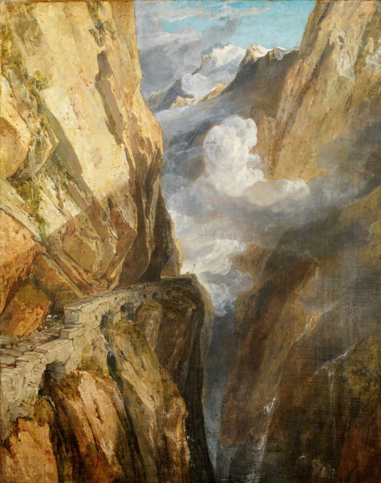 Túnel de base de São Gotardo pintado por William Turner